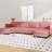 6 Seater Red Fabric U-Shaped With Movable , Breathable Skin - Material And Arm Pocket Storage 141.5'' Large Wooden Structure Comfortable Cushions-728452002