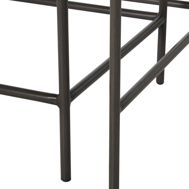 Abby Outdoor Side Table, Slate Gray/Travertine