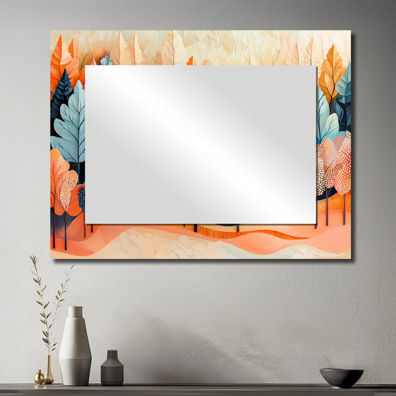 Forest Trees Dream Fragments Forest II - Landscapes Mirror For Wall Art Decor - Printed On Metal, 30" x 40"