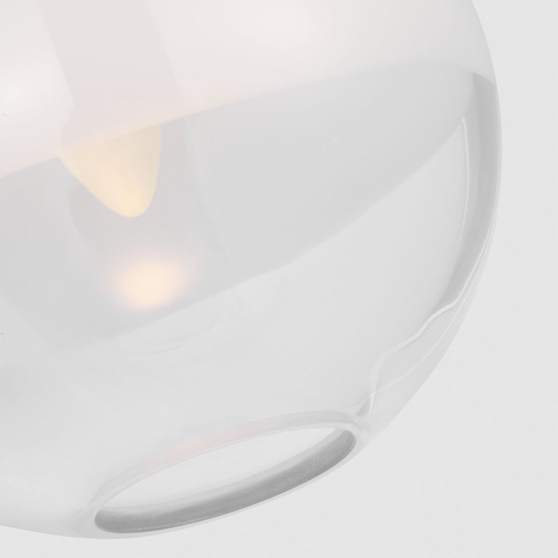 Sean Lavin Torian Bathroom Bedroom Wall Fixture With Milk Clear Glass Mix Shade, 9.625" H x 6" W x 7" D, 1 Light, Aged Iron