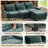{New Arrived} 99.50 Inch 3-Seater Chenille Modular Sofa Set with Movable Ottoman,Free Combination-89612769