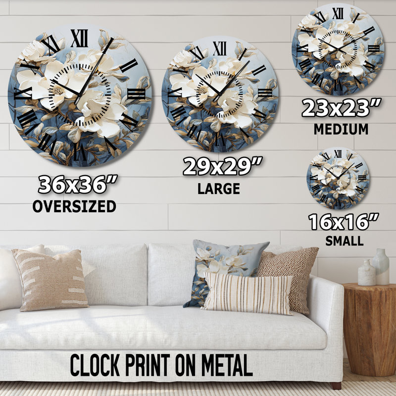 Horloge murale Magnolias - Magnolias, Médium
