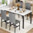 Janece 5 - Piece Dining Set with Velvet Upholstered Dining Chairs-1723959340-1692323360