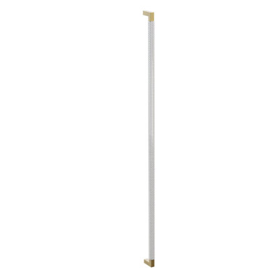 Emtek Back to Back SELECT Appliance Pull 36" L-Square Stem Polished Nickel Knurled Bar French Antique