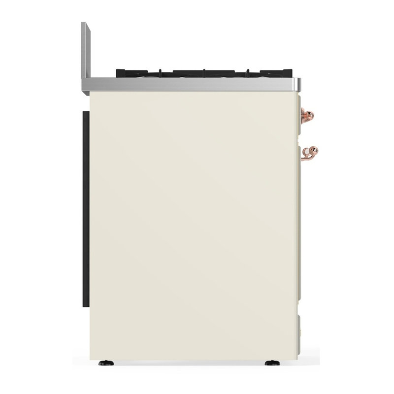 Majestic III Series 30 Inch Dual Fuel Range with 5 Sealed Burners in White (Liquid Propane, Burnished Trim), Antique White