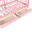 Lit plateforme simple TG avec rangement et garde-corps, coffre-fort pour dormir, assemblage simple sur toute la longueur, rangement idéal pour dormir