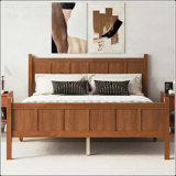 Twin Size Flat Panel Bed with Shaker and Farmhouse Style Design