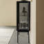 Black Solid Wood+Stainless Steel+Tempered Glass Display Cases-120838263