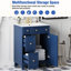 Armoire de salle de bain 24 po - style transitionnel, meuble-lavabo bleu pratique, lavabo facile d'entretien