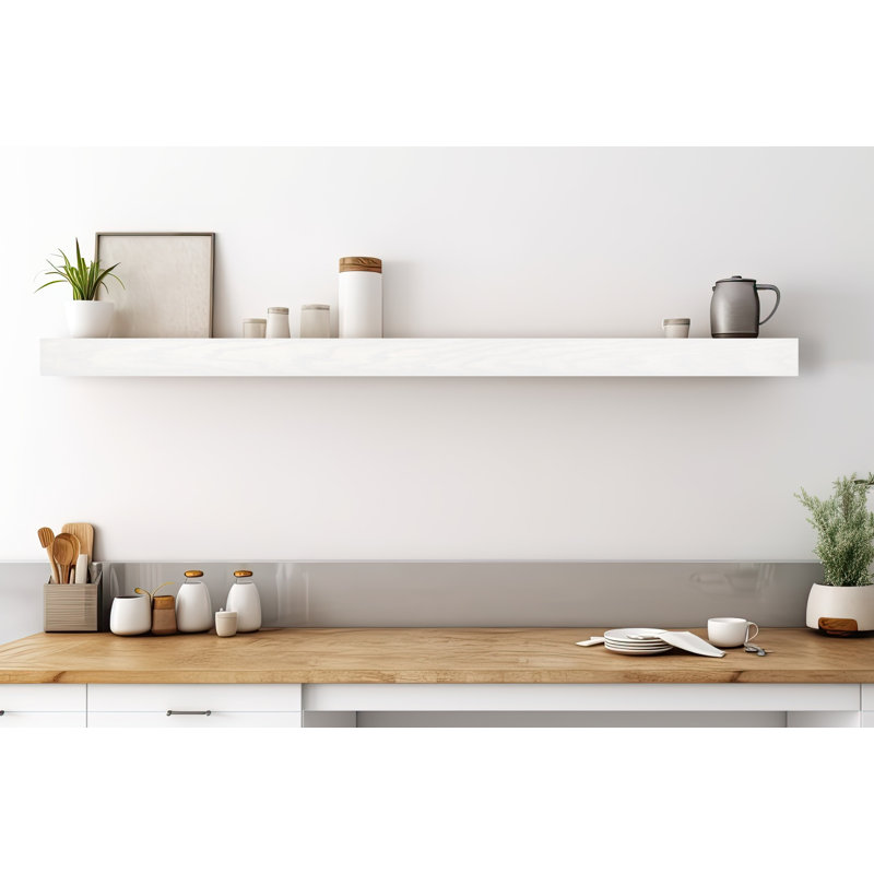 Tablette flottante Baxlee, Blanc, H 3 po x l 46 po x P 8 po
