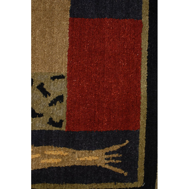 Lagoon Wool Geometric Area Rug in Purple/Red, Rectangle 11' x 17'