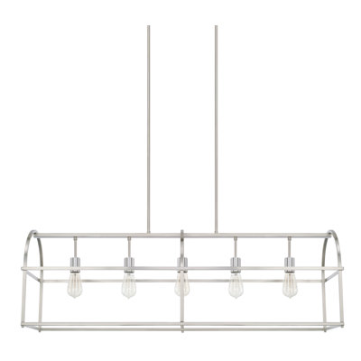 Luminaire suspendu linéaire à 5 lumières pour îlot de cuisine Bryes Hydrangea
