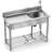 49" Stainless Steel Freestanding Utility Sink With Hot/cold Faucet, Drainboard, Laundry Sinks Perfect For Laundry, Kitchen, Garage, Courtyard