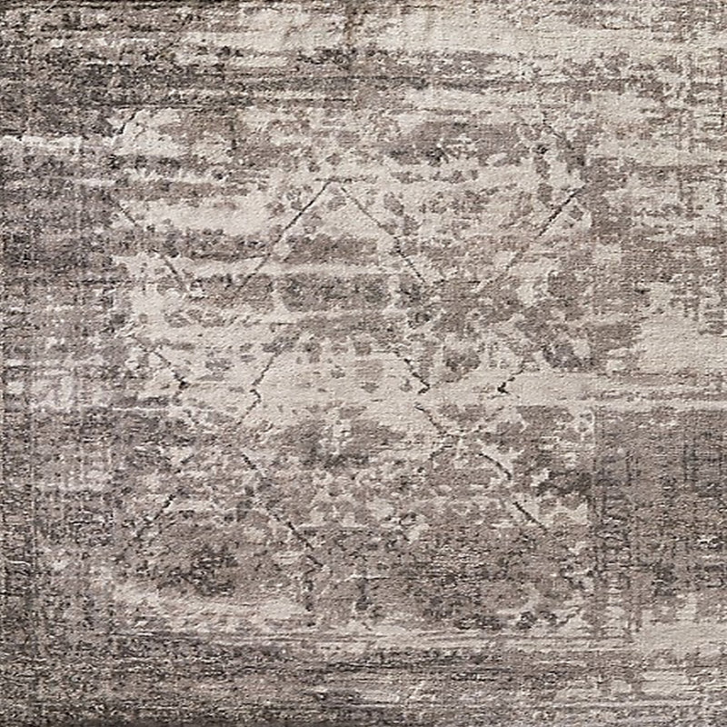 Tapis beige / gris Hudock, Carré 7 pi