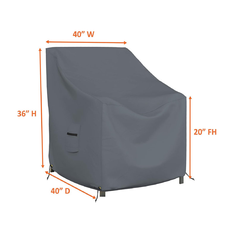 Outdoor Cover, 91.4cm H x 101.6cm W x 101.6cm D, Grey
