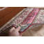 Tapis turc rose fabriqué à la main à motif floral pour décoration intérieure traditionnelle