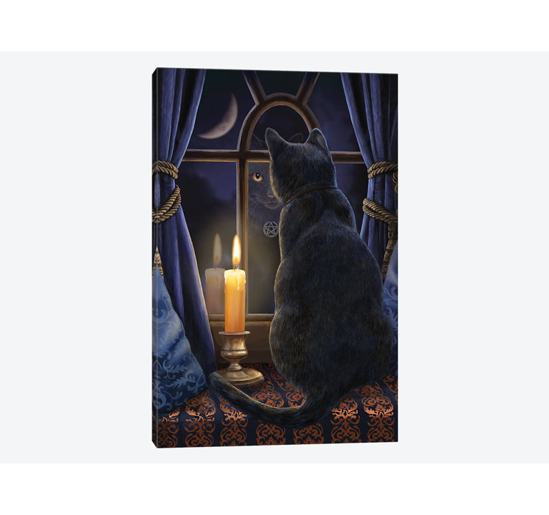 « minuit vigil », impression sur toile, H 40 po x l 26 po x P 1,5 po, Toile tendue, Pas de tapis