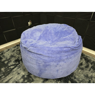 Fauteuil à billes géant en mousse - 4 pi Fausse fourrure