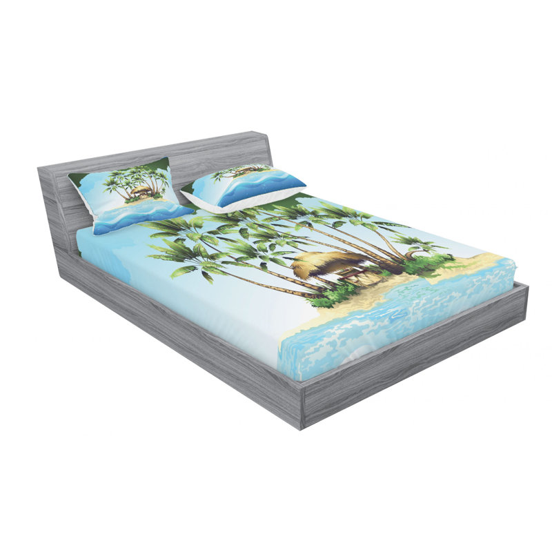Microfiber Sheet Set, Queen Sheet Set with Fitted Sheet