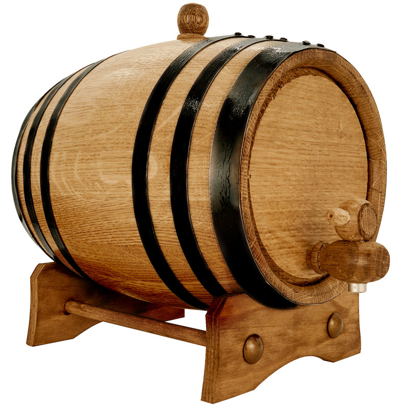 Tonneau à vin en bois Mcdowell, 1 litre, Oui