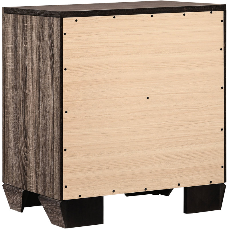 2 - Drawer Rectangular Nightstand With 'S Washed Taupe Color, Construction, Ample Capacity, 16.5 Inches Deep And 27 High Finish, Frame, Tall For Bedroom