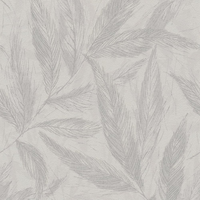 Hygge Home Collection Fern Weave Motif Wallpaper Roll, Grey