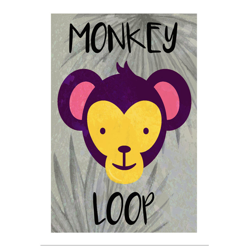 «Monkey Loop», impression sur papier, H 40 po x l 28 po x P 1 po, Papier