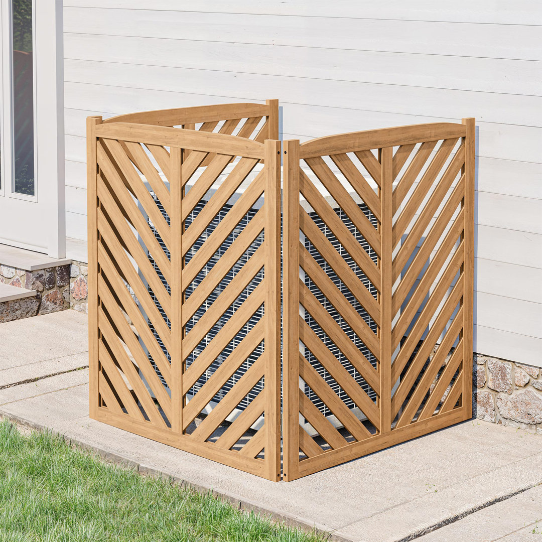 Wooden Outdoor Privacy Fence Panels (3 Panels) Belleze 