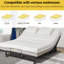 Base de lit électrique gris avec télécommande pour un ajustement facile - gris