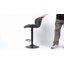 Tabourets de bar pivotants à hauteur réglable - Design moderne avec siège rembourré confortable et dossier ergonomique pour la cuisine, la salle à manger et le bar personnel (ensemble de 2)-182118436