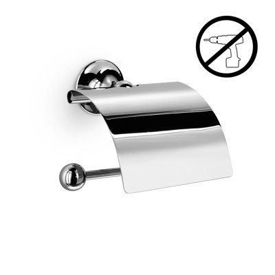 Venessia Self-Adhesive Toilet Paper Holder with Cover
