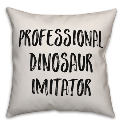 Professional Dinosaur Imitator Throw Pillow