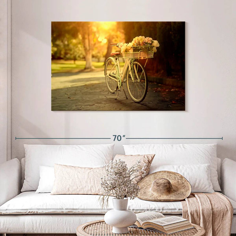 Vélo Mehar avec fleurs, H 30 po x l 45 po