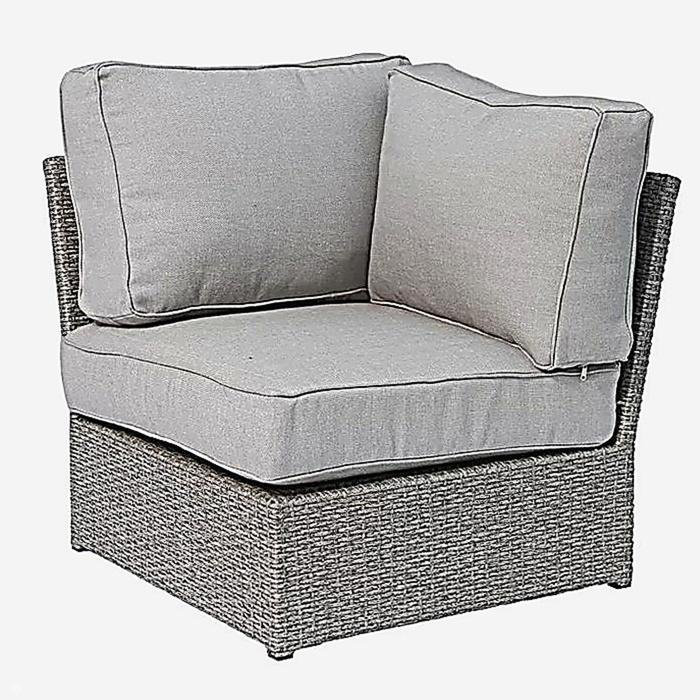Chaise de coin de coin avec coussins Shick, Espresso