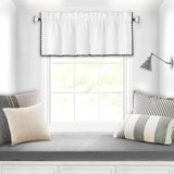 Solid Colour Tailored 58'' W Window Valance