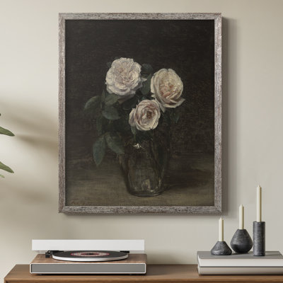 Impression florale vintage encadrée CXVII - bois massif