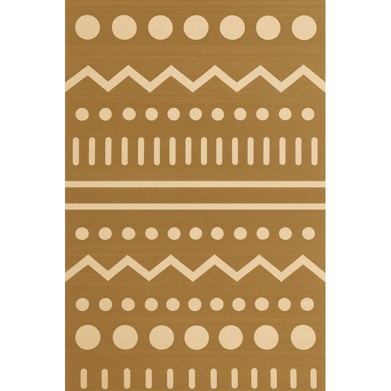 Tapis beige tissé à motif géométrique Mosso, 3 pi 3 po x 4 pi 11 po
