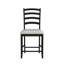  Table de comptoir 5 pièces Lorraine et 4 chaises de comptoir avec tissu beige en chêne et noir Lorraine