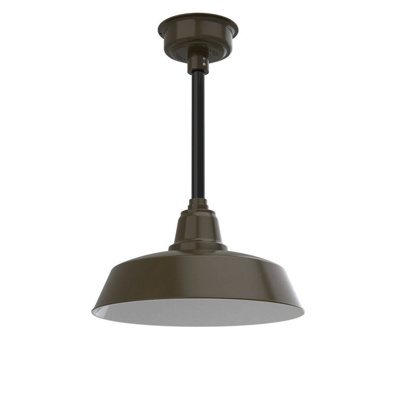 Vandervliet 1 - Light LED Single Pendant, 48" H x 16" W x 16" D, Mahogany Bronze/Black