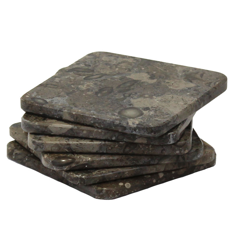 Amatista Marble Square 6 Piece Coaster Set
