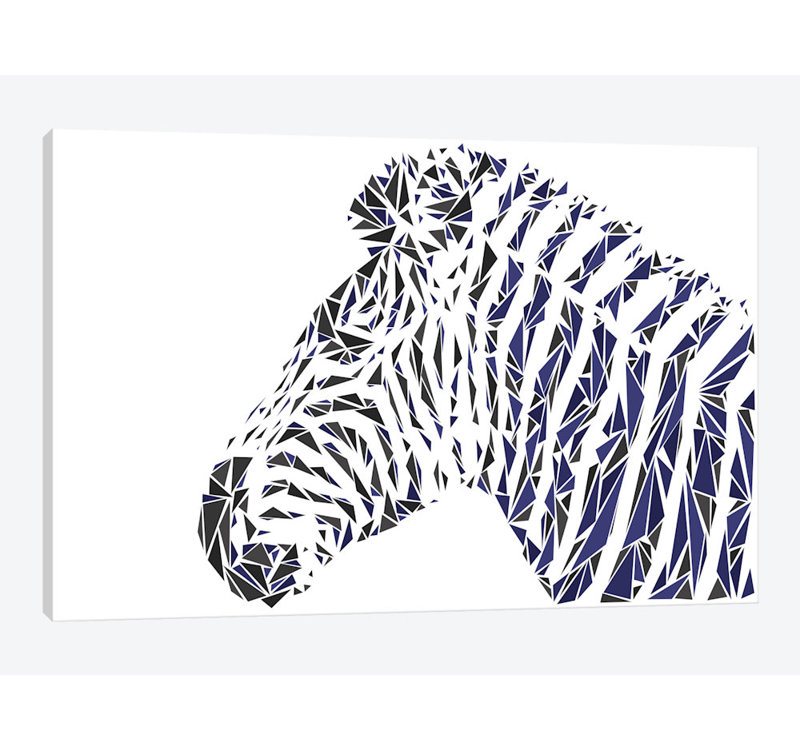 «Zebra», art sur toile, H 8 po x l 12 po x P 0,75 po