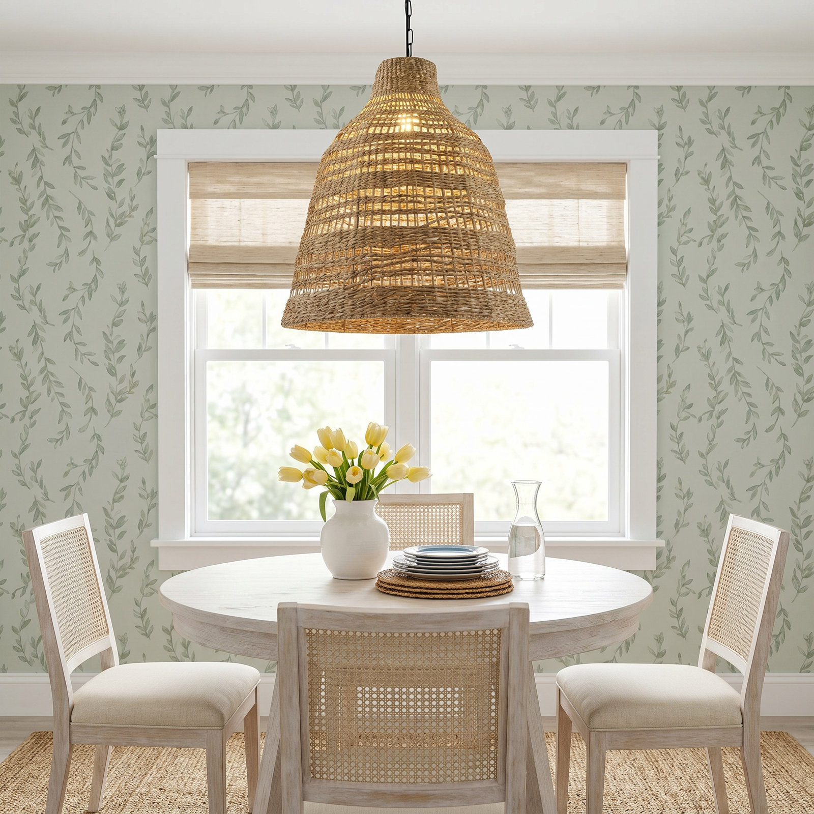 Mccoy Single Light Rattan Pendant