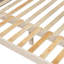 Lit superposé en bois en forme de maison avec glissière et escalier de rangement, cadre de lit simple / simple / double, beige et blanc-1666006002