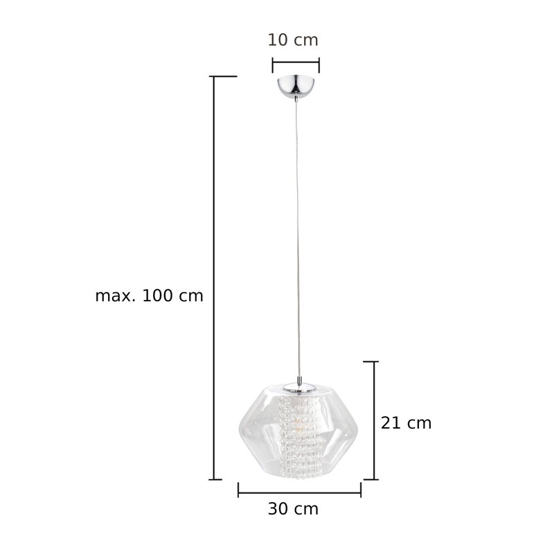 Ragland 1 - Light Silver Geometric Pendant