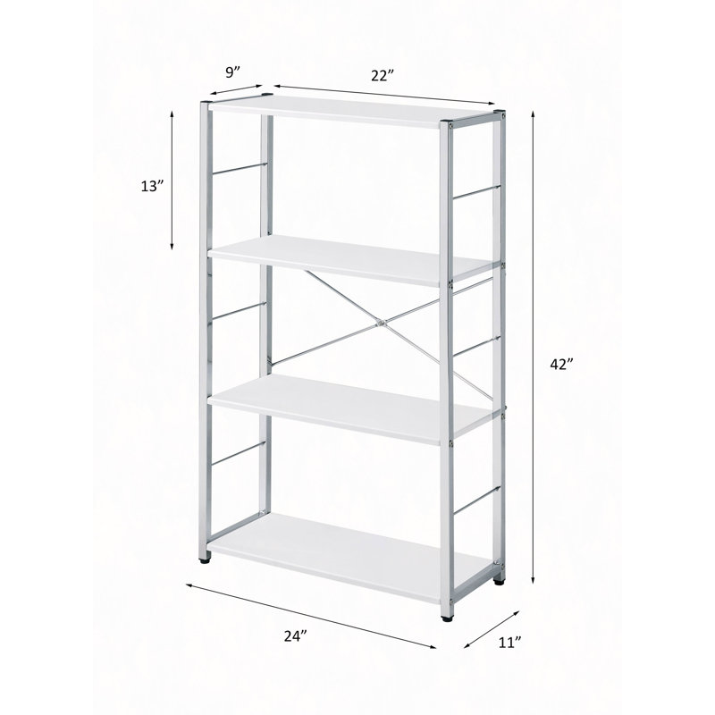 Bibliothèque blanche et chrome