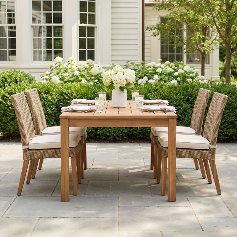 Weslyn Square Solid Wood Patio Coffee Table