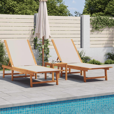 Jennie 200cm Long Acacia Single Chaise