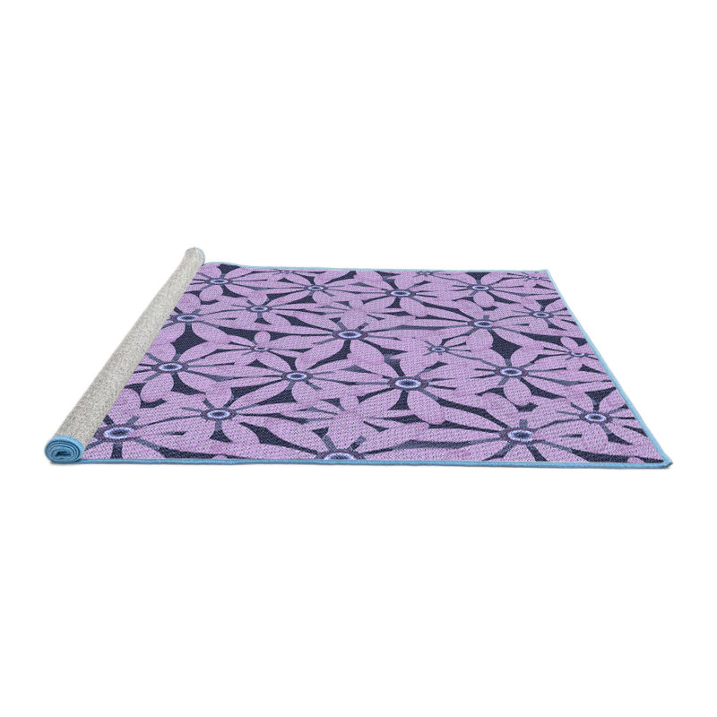 Tapis 100% à motif lavable à la machine 2989, Rond 8 pi