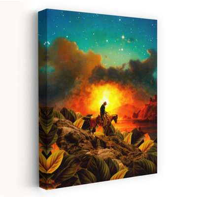 Cowboy II Surreal Abstract Contemporary Horse Landscape Nature Wall Art Print