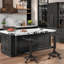 Tabouret de bar Tractor-Tabouret de bar industriel rustique-Tabouret pivotant en fonte de style campagnard - Hauteur réglable du comptoir - 22,05 à 27,95 po (rouille)-1609067122